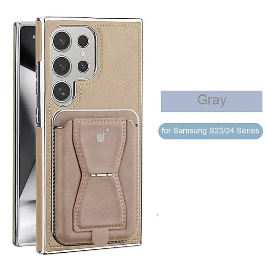 New Model Suitable For Samsung S23/24 Series Leather Full-cover Anti-fall Mobile Phone Case