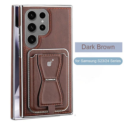 New Model Suitable For Samsung S23/24 Series Leather Full-cover Anti-fall Mobile Phone Case