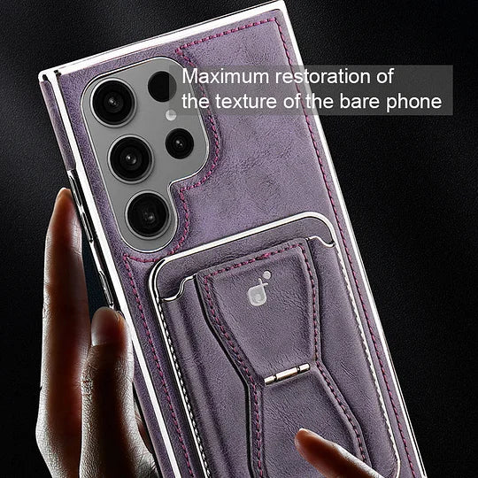 New Model Suitable For Samsung S23/24 Series Leather Full-cover Anti-fall Mobile Phone Case